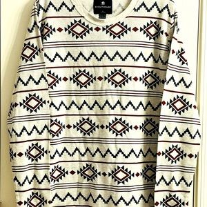 ShoutHouse Mens Southwestern Aztec Long Sleeve Shirt Large